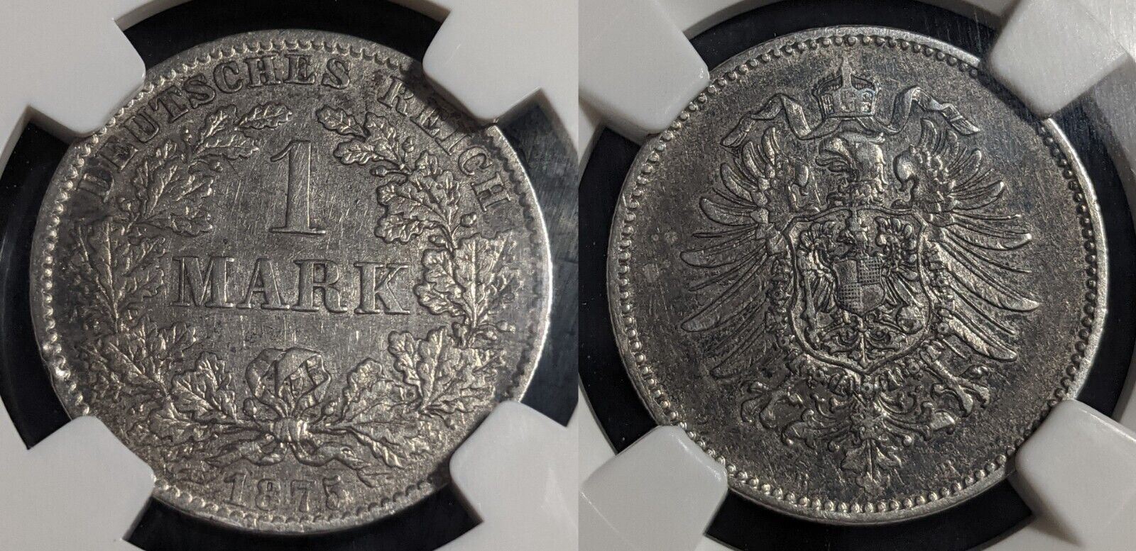 Germany 1875B Empire Mark NGC AU50 aUNC KM# 7 #2612