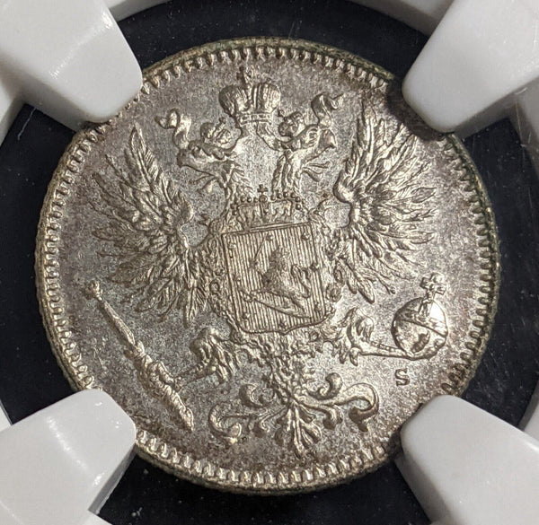 Finland 1914 S 50 Pennia NGC MS64 GEM UNC KM# 2.2 #2614