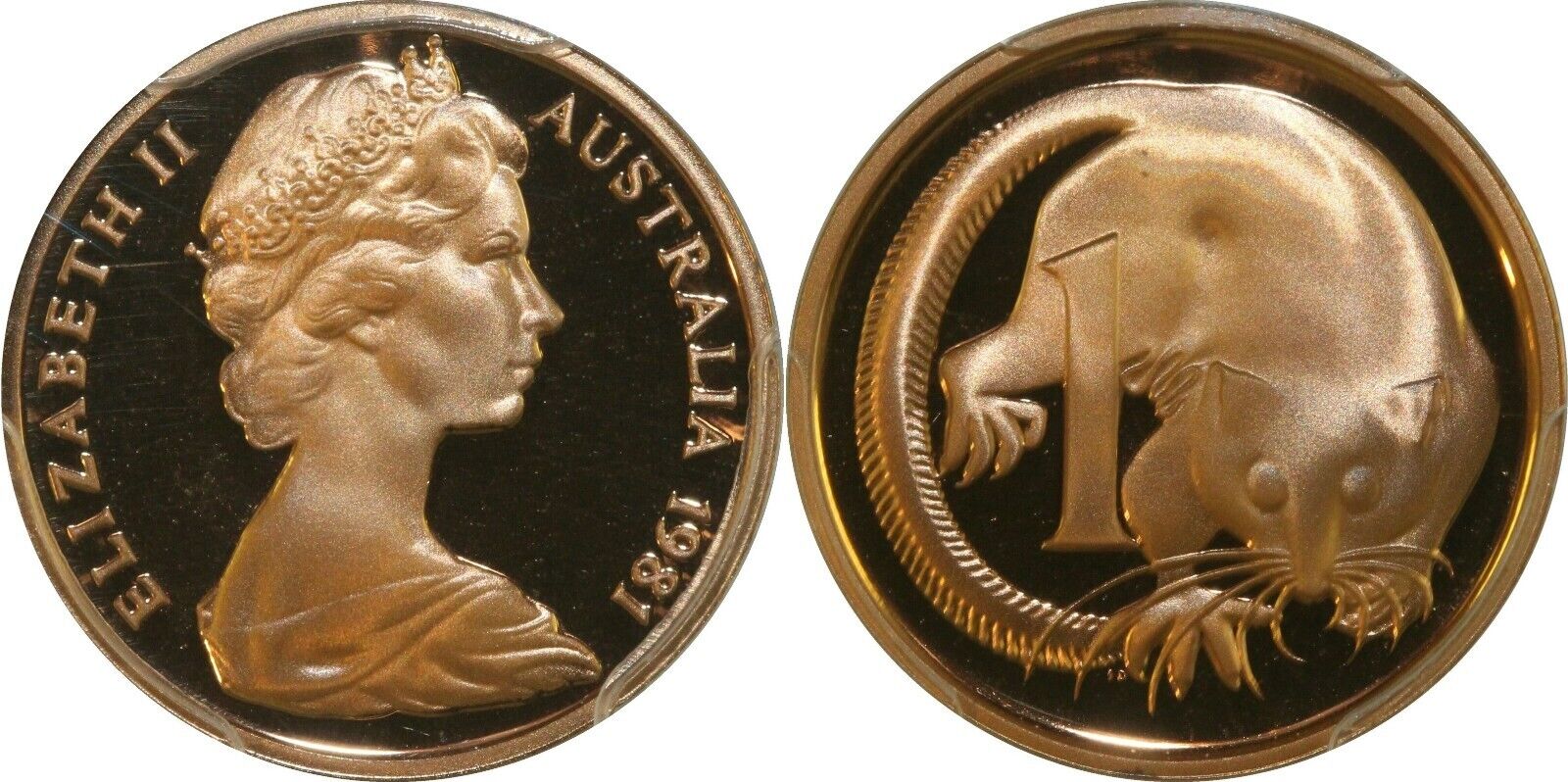1981 Proof One Cent 1c Australia PCGS PR68DCAM FDC UNC #2618