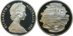 1981 Proof Twenty Cent 20c Australia PCGS PR68DCAM FDC UNC #2623