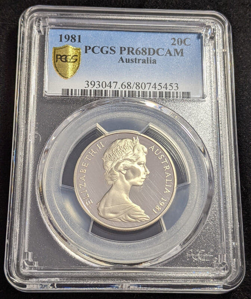 1981 Proof Twenty Cent 20c Australia PCGS PR68DCAM FDC UNC #2623