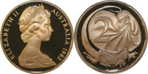 1982 Proof Two Cent 2c Australia PCGS PR68DCAM FDC UNC #2624