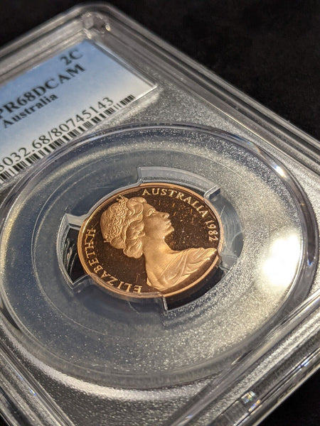 1982 Proof Two Cent 2c Australia PCGS PR68DCAM FDC UNC #2624