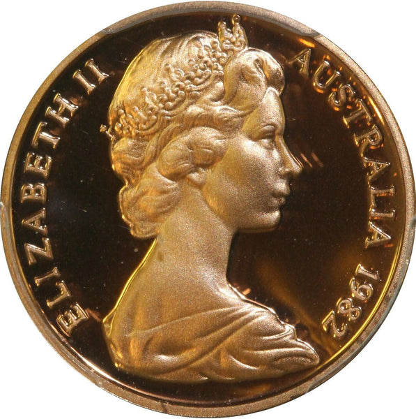 1982 Proof One Cent 1c Australia PCGS PR68DCAM FDC UNC #2627