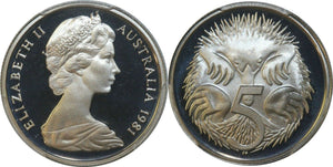 1981 Proof Five Cent 5c Australia PCGS PR68DCAM FDC UNC #2620