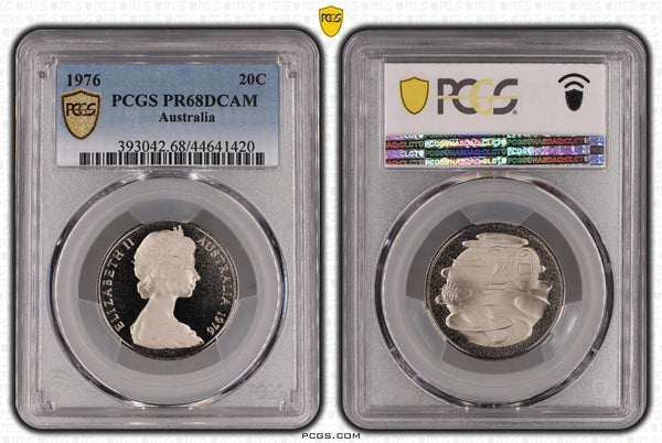 1976 Proof Twenty Cent 20c Australia PCGS PR68DCAM FDC UNC #2630