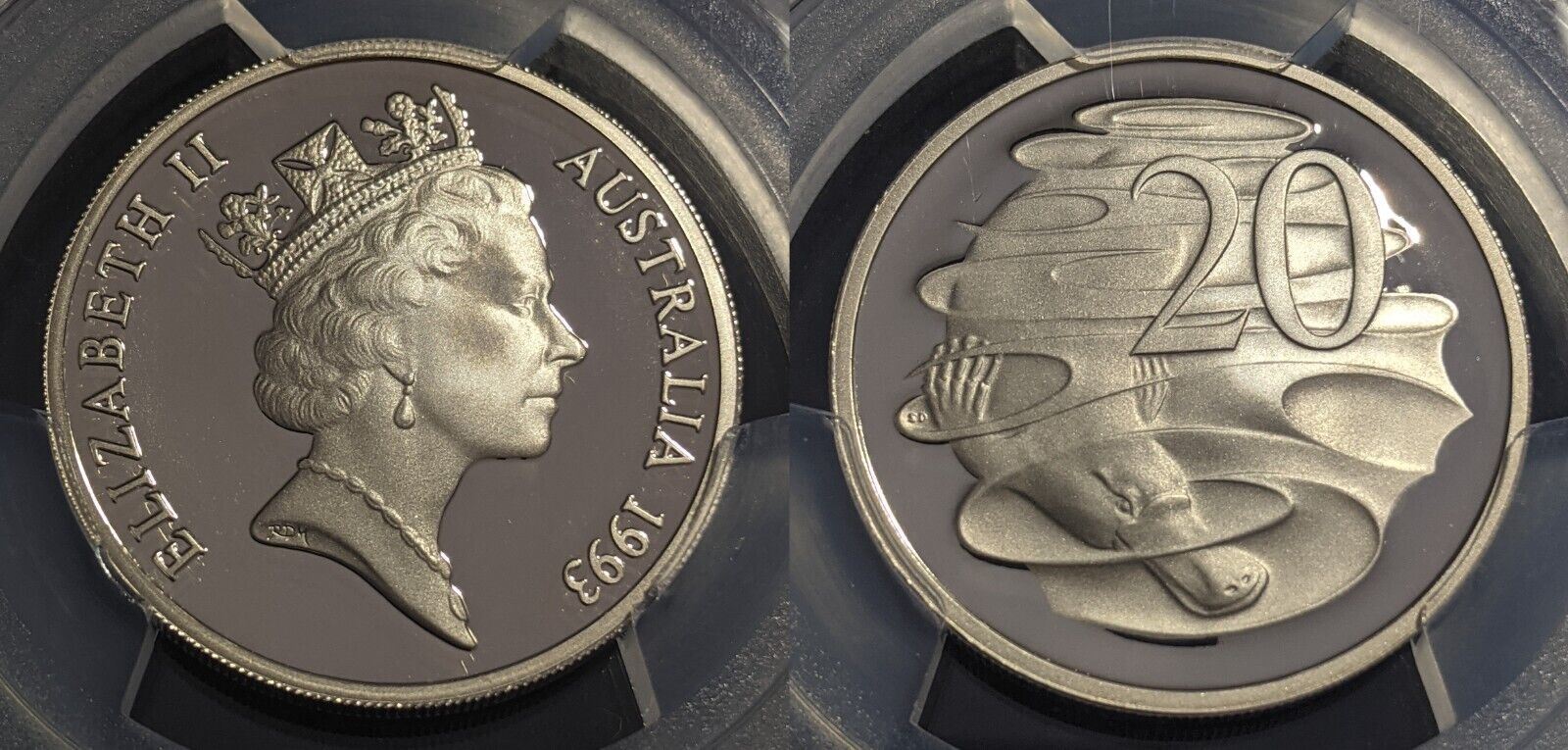1993 Proof Twenty Cent 20c Australia PCGS PR69DCAM FDC UNC #2632