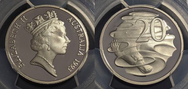 1993 Proof Twenty Cent 20c Australia PCGS PR69DCAM FDC UNC #2632