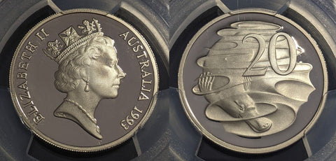 1993 Proof Twenty Cent 20c Australia PCGS PR69DCAM FDC UNC #2632