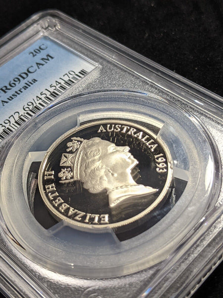 1993 Proof Twenty Cent 20c Australia PCGS PR69DCAM FDC UNC #2632