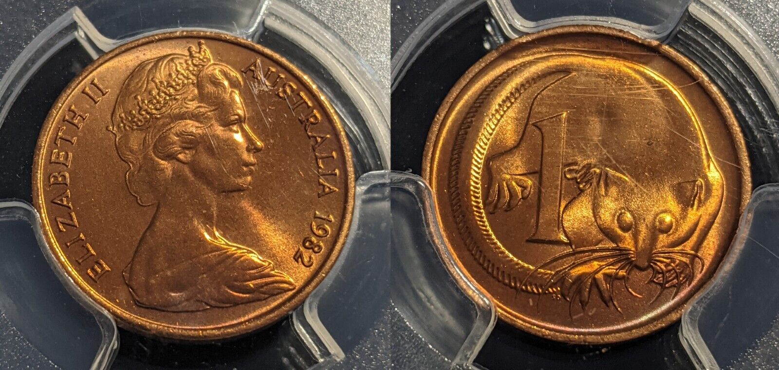 1982 One Cent 1c Australia PCGS MS66RD GEM UNC #2642
