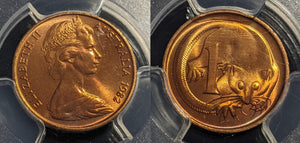 1982 One Cent 1c Australia PCGS MS66RD GEM UNC #2642