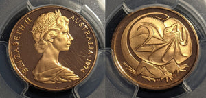 1974 Proof Two Cent 2c Australia PCGS PR68DCAM FDC UNC #2648