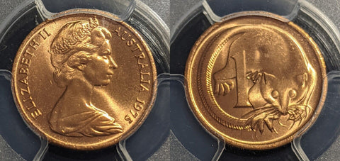 1975 One Cent 1c Australia PCGS MS66RD GEM UNC #2651