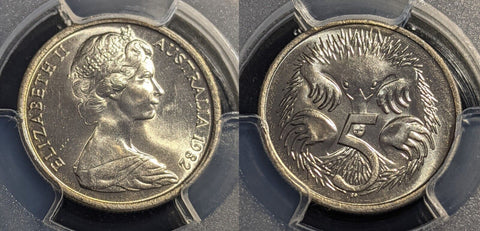 1982 Five Cents 5c Australia PCGS MS67 FDC UNC #2643