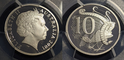 2001 Proof Ten Cent 10c Australia PCGS PR69DCAM FDC UNC #2672