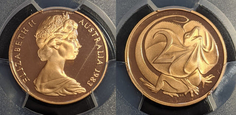 1983 Proof Two Cents 2c Australia PCGS PR70DCAM FDC UNC #2683