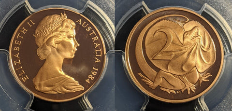 1984 Proof Two Cents 2c Australia PCGS PR70DCAM FDC UNC #2680