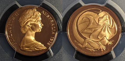 1978 Proof Two Cents 2c Australia PCGS PR70DCAM FDC UNC #2684