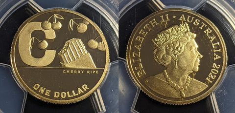 2021 Proof One Dollar $1 C - Cherry Ripe GACH PCGS PR70DCAM FDC UNC #2688