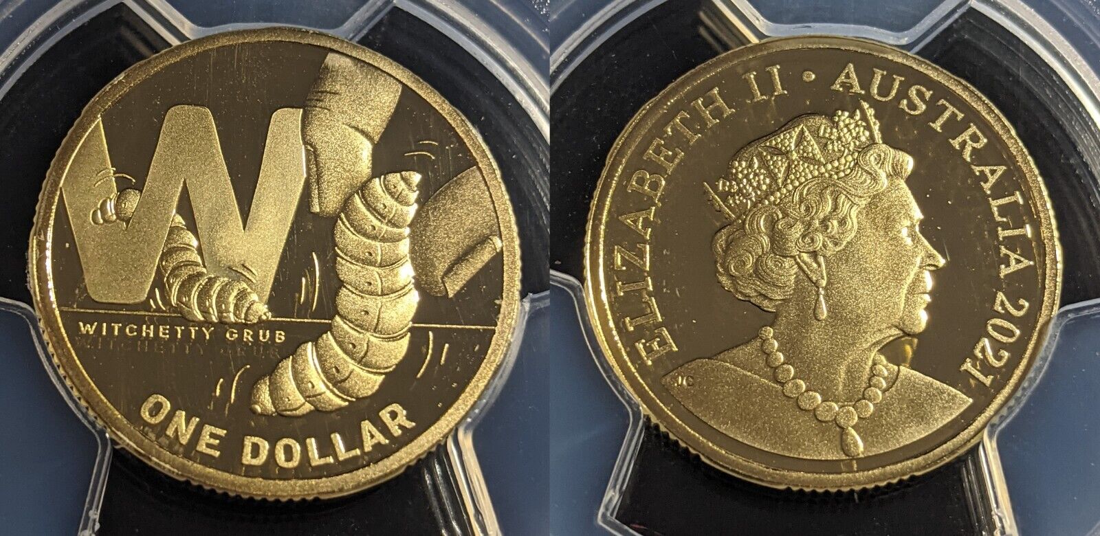 2021 Proof One Dollar $1 W- Witchetty Grub PCGS PR70DCAM FDC UNC #2692
