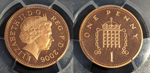 Great Britain 2006 Proof 1p One Pence S-B5 PCGS PR68DCAM FDC UNC #2740