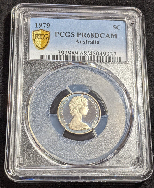 1979 Proof Five Cent 5c Australia PCGS PR68DCAM FDC UNC #2738