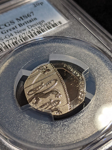 Great Britain 2008 20p Twenty Pence S-G4 New Design PCGS MS67 FDC GEM UNC #2741