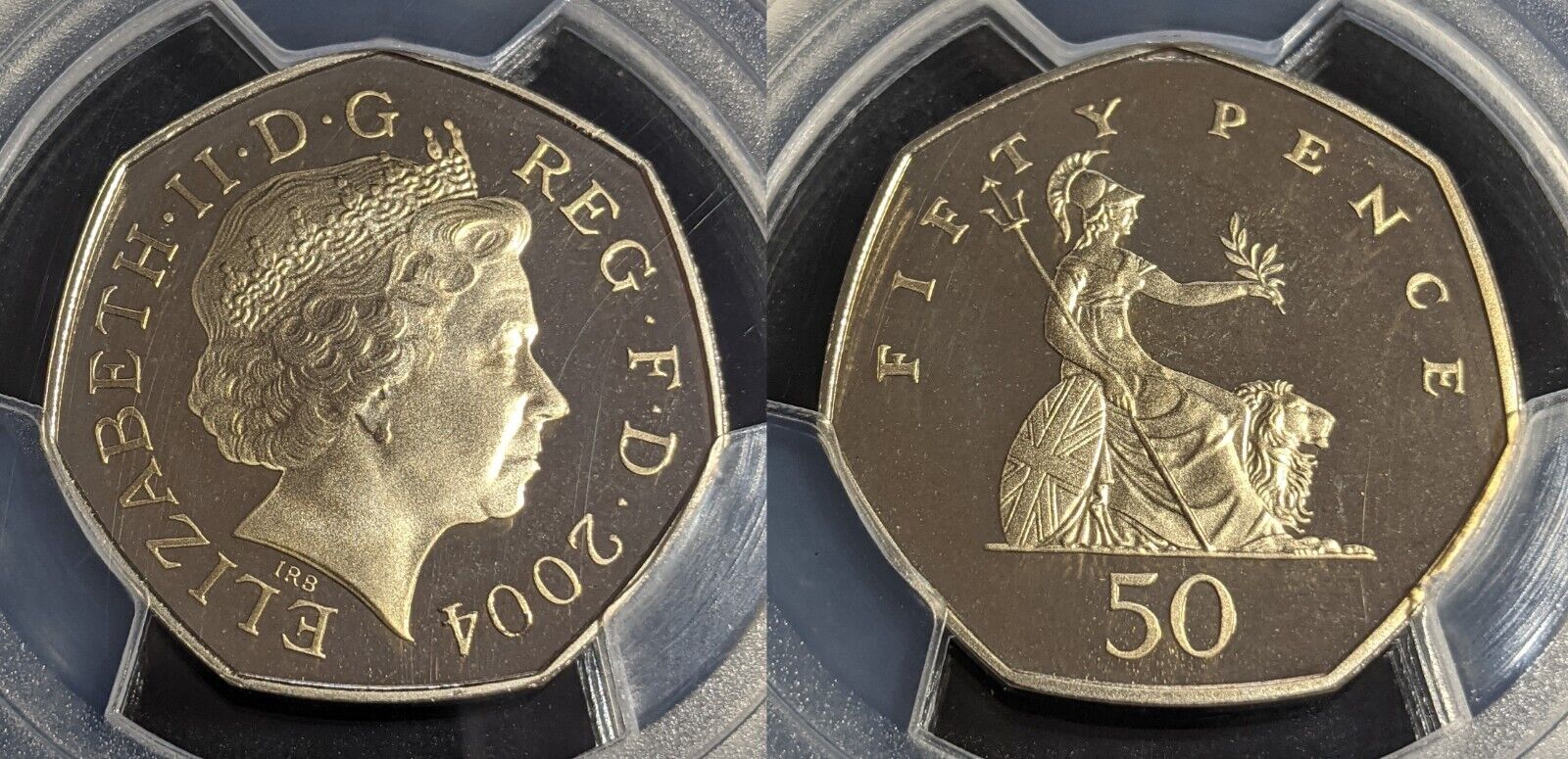 Great Britain 2004 Proof 50p Fifty Pence S-H8 PCGS PR69DCAM FDC UNC #2744