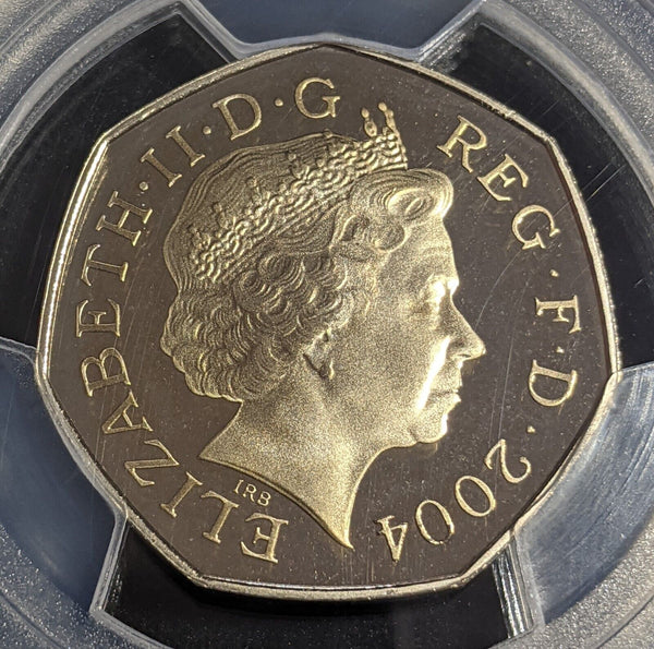 Great Britain 2004 Proof 50p Fifty Pence S-H8 PCGS PR69DCAM FDC UNC #2744