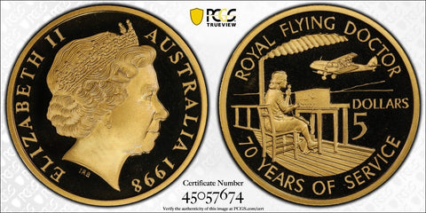 1998 Proof $5 Royal Flying Doctor Service Australia PCGS PR69DCAM FDC UNC #2752