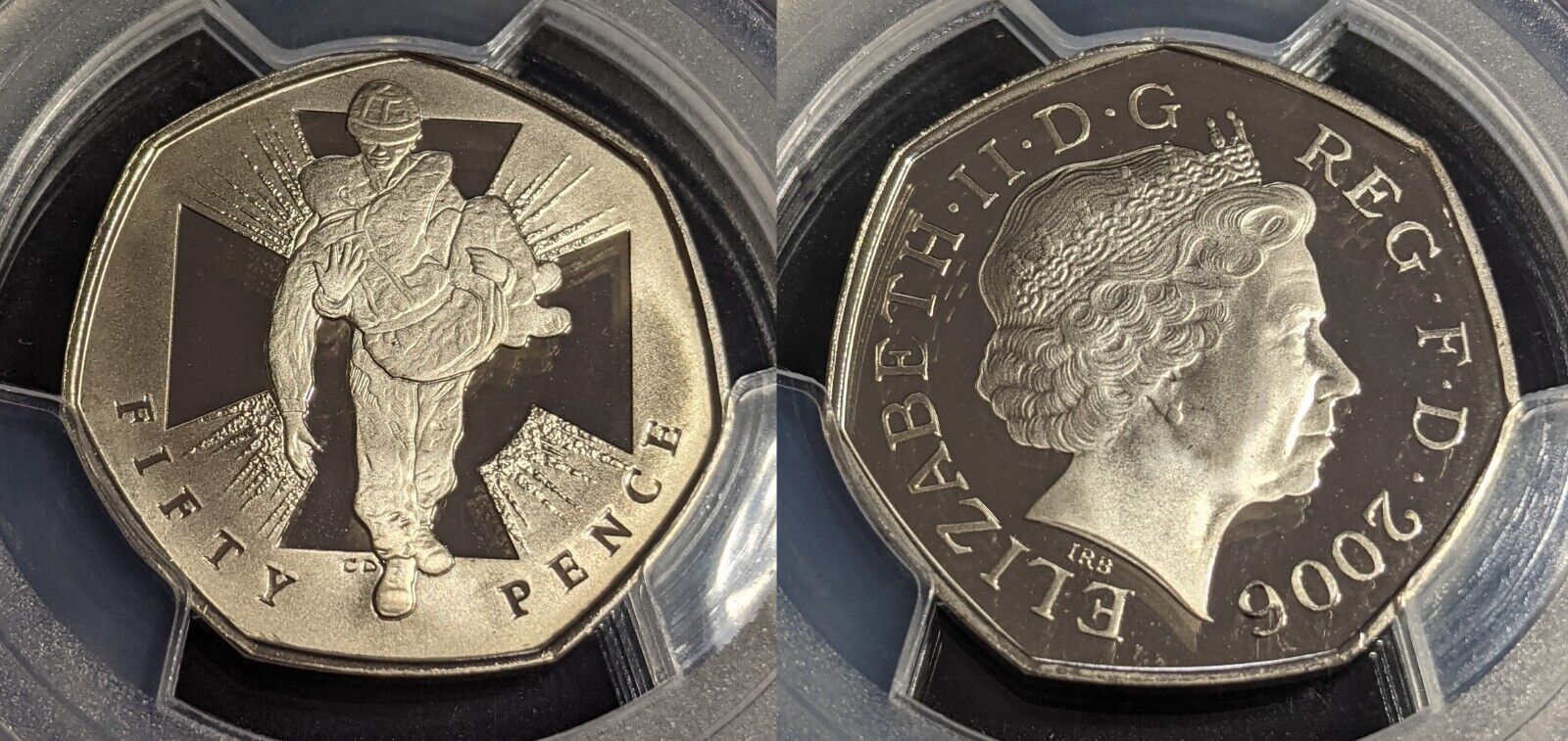 Great Britain 2006 Proof Fifty Pence S-H16 VC-Heroism PCGS PR69DCAM FDC UNC#2751