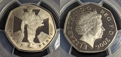 Great Britain 2006 Proof Fifty Pence S-H16 VC-Heroism PCGS PR69DCAM FDC UNC#2751