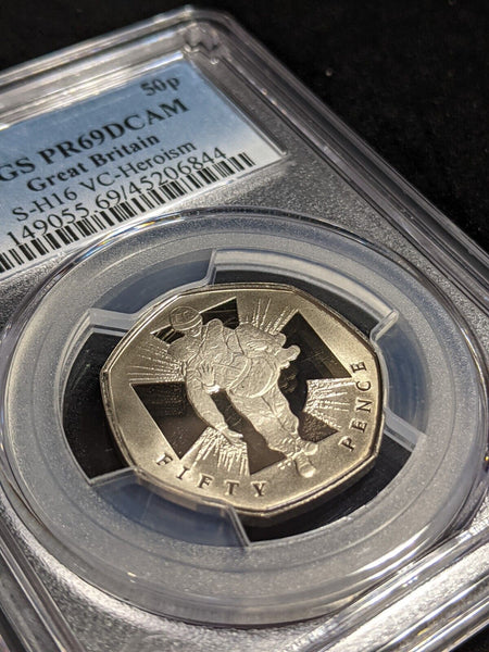 Great Britain 2006 Proof Fifty Pence S-H16 VC-Heroism PCGS PR69DCAM FDC UNC#2751