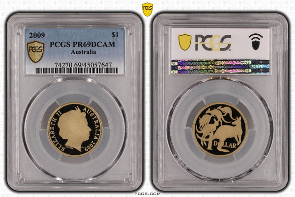 2009 Proof One Dollar $1 Australia PCGS PR69DCAM FDC UNC #2754