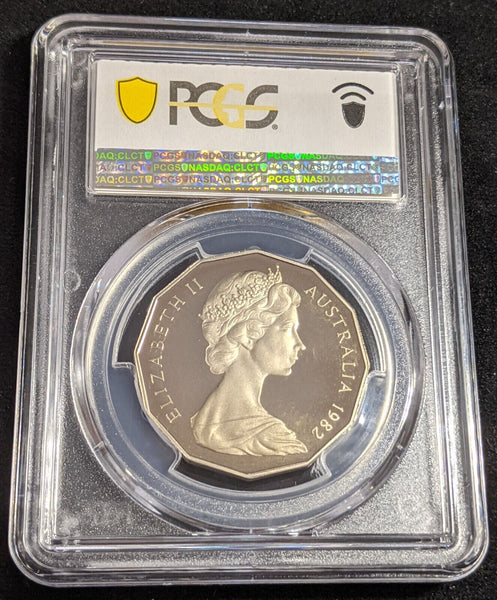 1982 Proof Fifty Cent 50c Commonwealth Games Australia PCGS PR68DCAM FDC #2759
