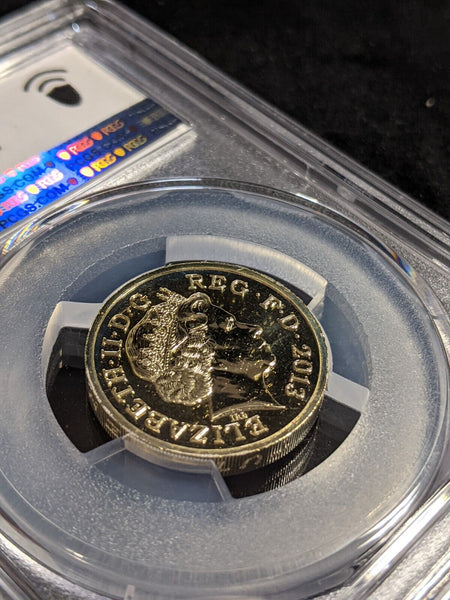 Great Britain 2013 Pound £1 S-J27 Large Shield Ni-Brass PCGS MS65 GEM UNC #2762