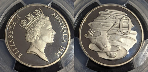 1986 Proof Twenty Cent 20c Australia PCGS PR69DCAM FDC UNC #2761