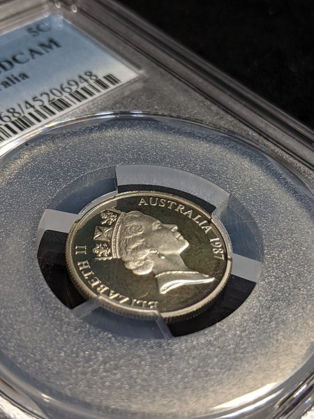 1987 Proof Five Cent 5c Australia PCGS PR68DCAM FDC UNC #2764