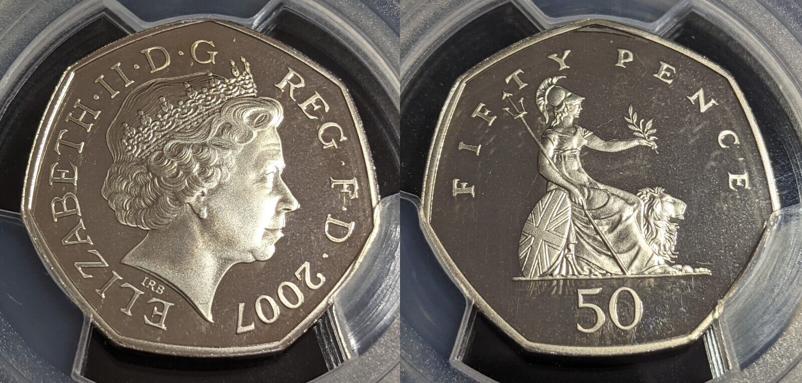 2007 Proof Fifty Pence 50p S-H8 PCGS PR69DCAM FDC UNC #2786