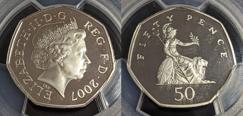 2007 Proof Fifty Pence 50p S-H8 PCGS PR69DCAM FDC UNC #2786