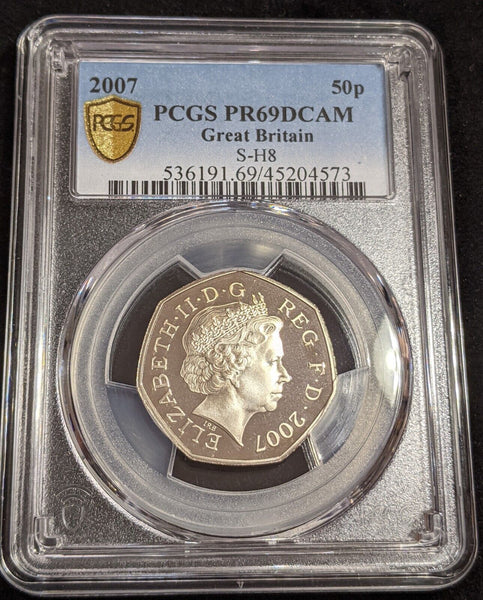 2007 Proof Fifty Pence 50p S-H8 PCGS PR69DCAM FDC UNC #2786