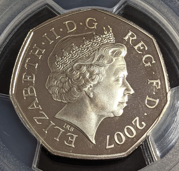 2007 Proof Fifty Pence 50p S-H8 PCGS PR69DCAM FDC UNC #2786