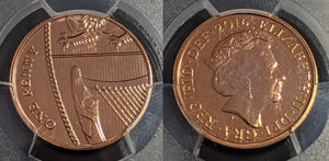 Great Britain 2016 One Pence 1p S-B7 PCGS MS67 FDC GEM UNC #2785