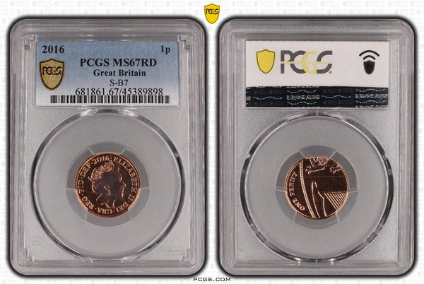 Great Britain 2016 One Pence 1p S-B7 PCGS MS67 FDC GEM UNC #2785