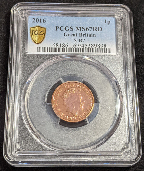 Great Britain 2016 One Pence 1p S-B7 PCGS MS67 FDC GEM UNC #2785
