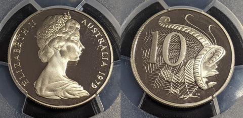 1979 Proof Ten Cent 10c Australia PCGS PR69DCAM FDC UNC #2793