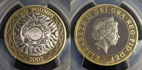 Great Britain 2007 Proof Pound £2 Iron Age S-K9 PCGS PR69DCAM FDC UNC #2794
