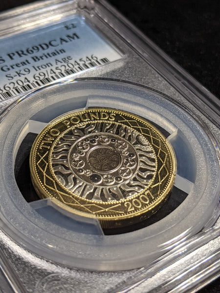 Great Britain 2007 Proof Pound £2 Iron Age S-K9 PCGS PR69DCAM FDC UNC #2794