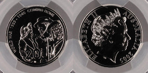 2005 Twenty Cent 20c End of WWII Australia PCGS MS69 FDC GEM UNC #2798